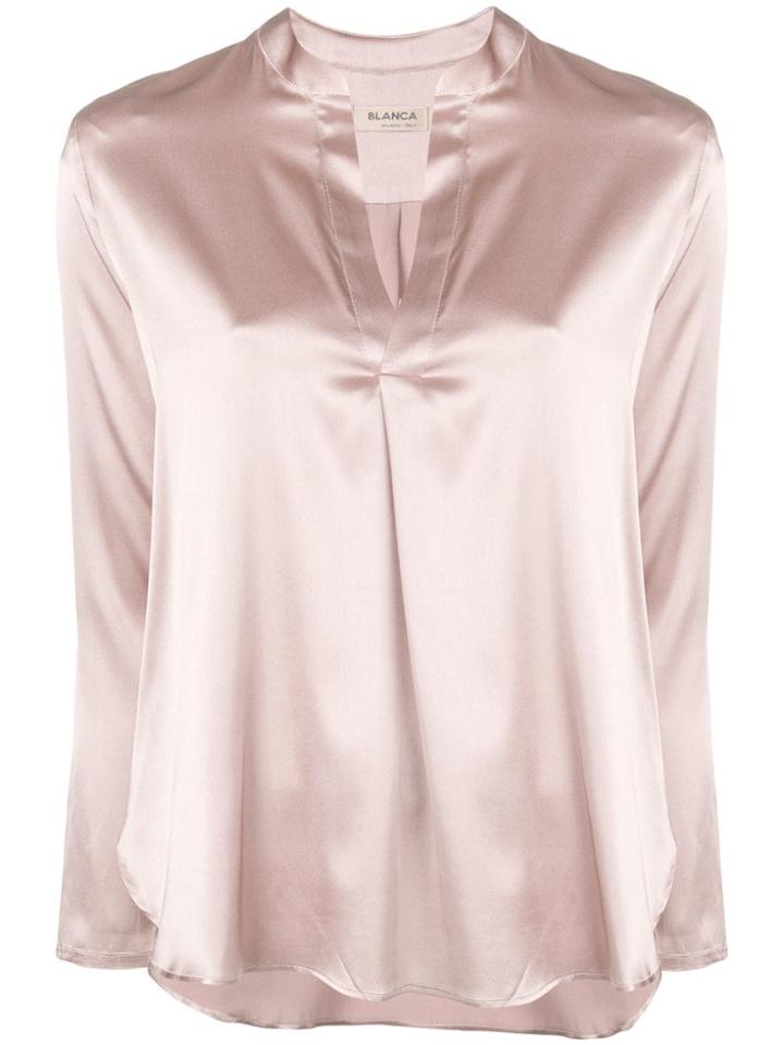 Blanca Silk Blouse - Pink