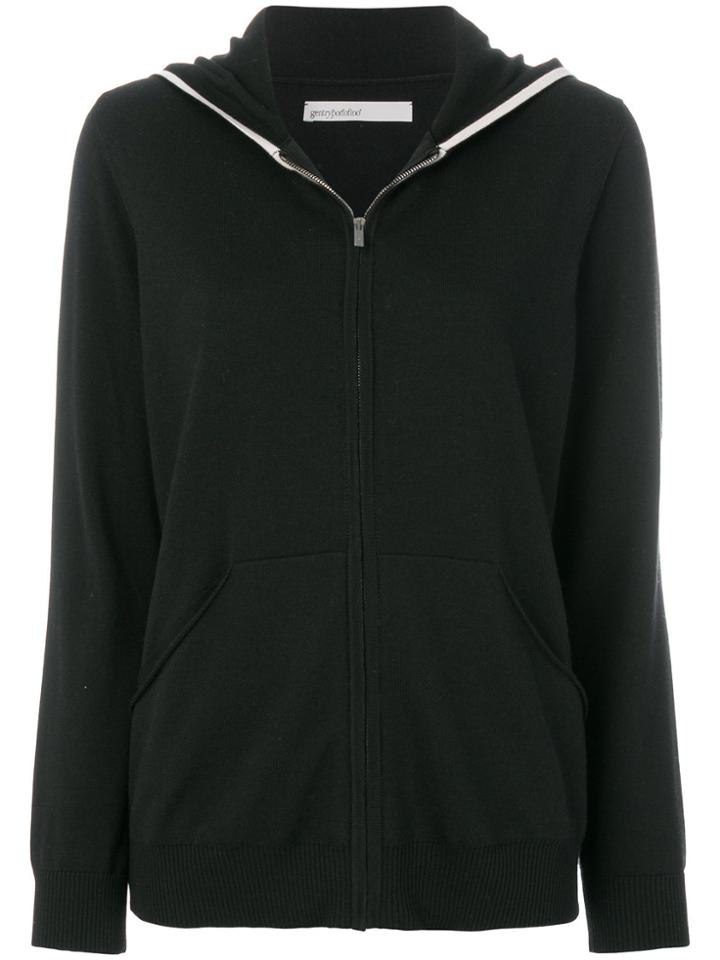 Gentry Portofino Knitted Zip Hoodie - Black