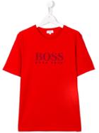 Boss Kids Logo Print T-shirt, Boy's, Size: 14 Yrs, Red