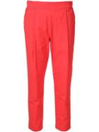 Erika Cavallini Julius Trousers, Women's, Size: 40, Red, Cotton/spandex/elastane