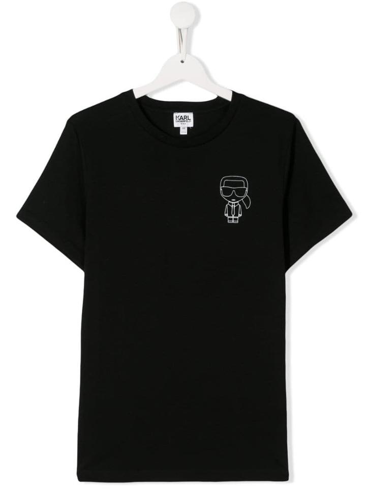 Karl Lagerfeld Kids Teen Karl Print T-shirt - Black