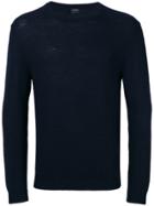 Jil Sander Crew Neck Knitted Sweater - Blue