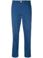 Regular Elasticated Trousers - Women - Cotton - M, Blue, Cotton, Julien David
