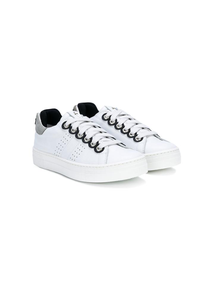 Cesare Paciotti 4us Kids Teen Low Top Sneakers - White