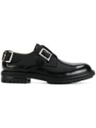 Alexander Mcqueen Buckle Detail Slip-on Derbies - Black