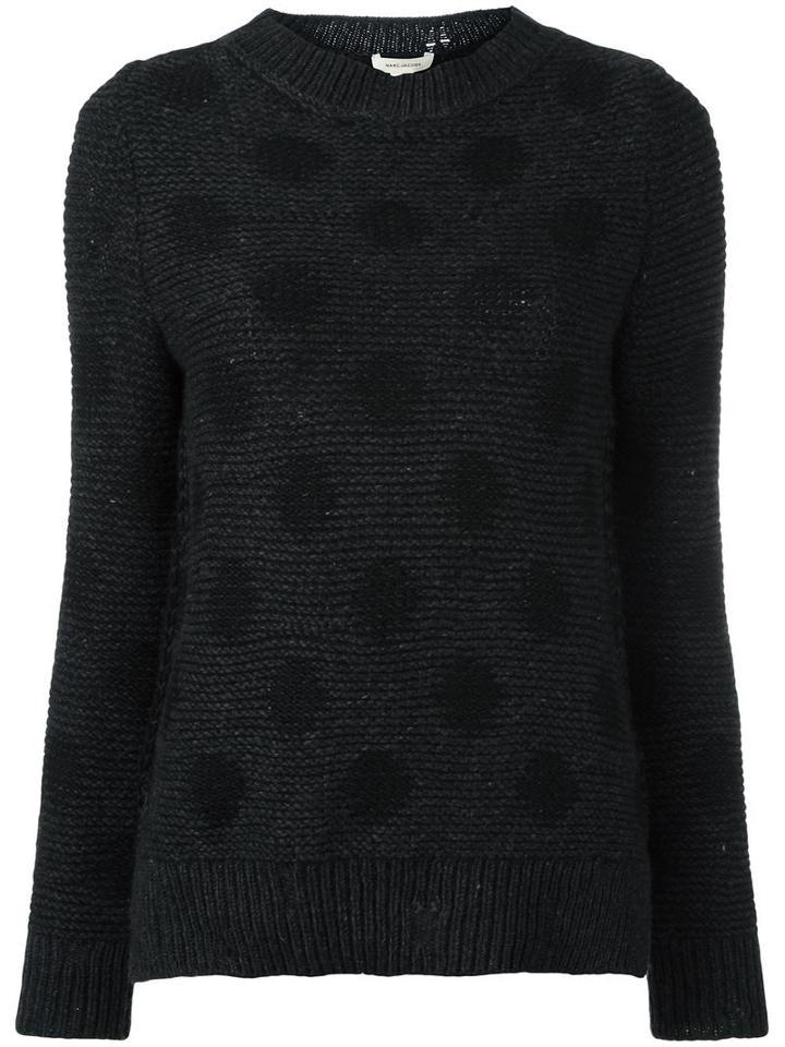 Marc Jacobs Polka Dot Knitted Jumper, Women's, Size: Small, Grey, Cashmere/wool