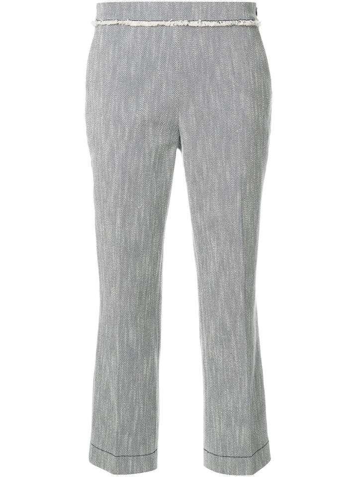 Odeeh Frayed Waistband Culottes - Blue