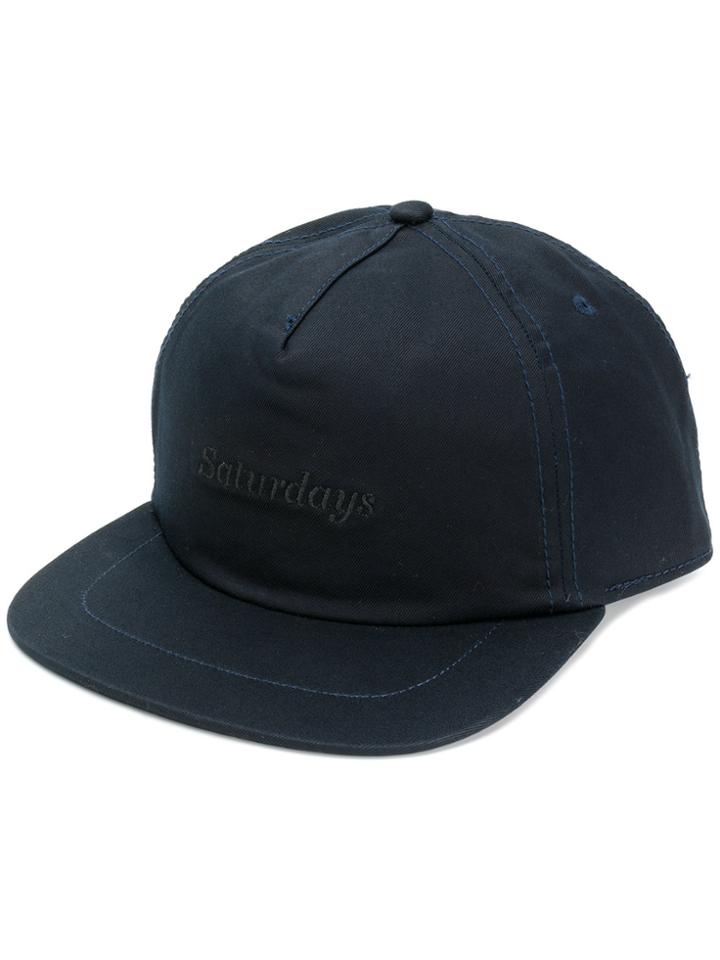 Saturdays Nyc Embroidered Logo Baseball Cap - Blue