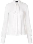 J. Mendel Split Sleeve Blouse, Women's, Size: 4, White, Silk