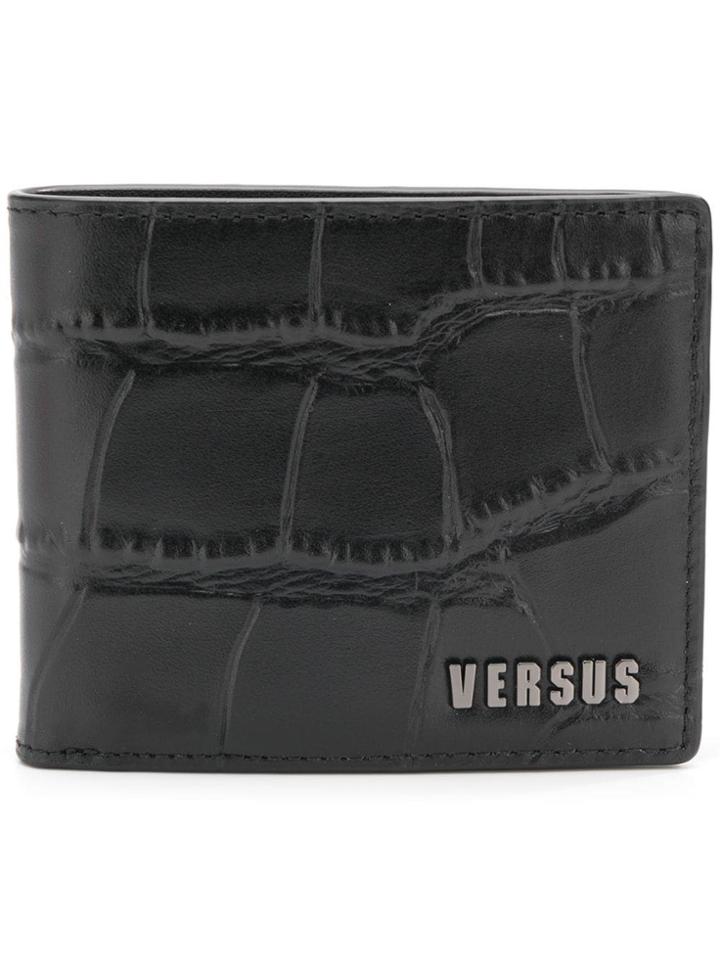 Versus Embossed Croco Wallet - Black