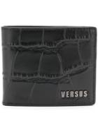 Versus Embossed Croco Wallet - Black
