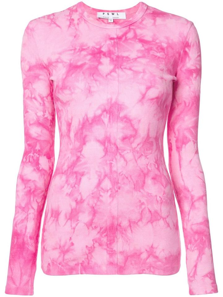 Proenza Schouler Pswl Tie Dye Rib Top - Pink