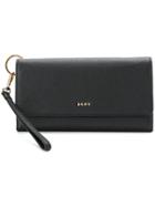 Dkny Pebbled Large Carryall Wallet - Black