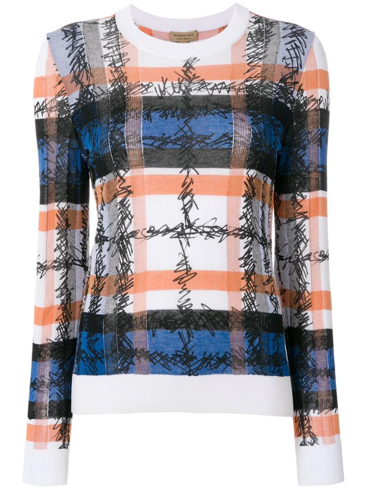 Burberry Checked Pullover - Multicolour