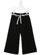 Mariuccia Milano Kids Striped Ribbon Trousers - Black