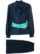 Guy Laroche Vintage Haute Couture Skirt Suit - Blue