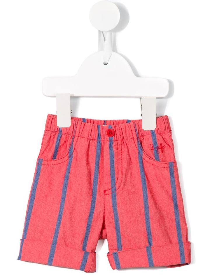 Il Gufo - Vertical Striped Shorts - Kids - Cotton/polyamide/spandex/elastane - 18 Mth, Red