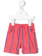 Il Gufo - Vertical Striped Shorts - Kids - Cotton/polyamide/spandex/elastane - 18 Mth, Red