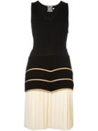 Fausto Puglisi Drop Waist Pleated Dress, Women's, Size: 44, Black, Polyamide/polyester/spandex/elastane/viscose
