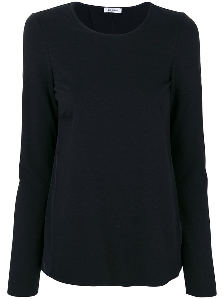 Dondup - Open Back Blouse - Women - Viscose/polyamide/spandex/elastane - M, Black, Viscose/polyamide/spandex/elastane