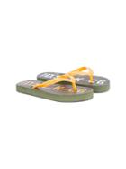 Diesel Kids Camouflage Flip Flops - Green