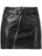Manokhi Leather Mini Skirt - Black