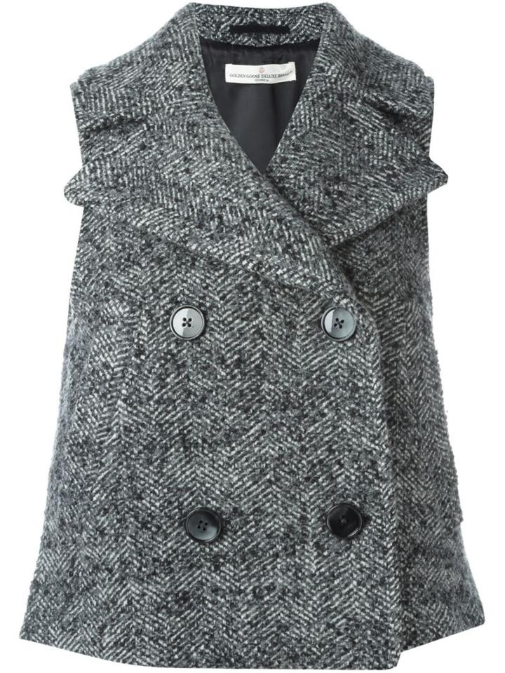 Golden Goose Deluxe Brand Double Breasted Gilet, Women's, Size: Xs, Grey, Acrylic/polyamide/polyester/wool