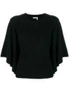 Chloé - Cashmere Ribbed Top - Women - Cashmere - S, Black, Cashmere