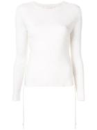 Dion Lee Cut-out Side Ribbed Sweater - White