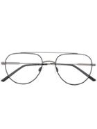 Calvin Klein Matte Finish Aviator Frame Glasses - Black