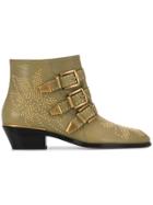 Chloé Susanne Studded Boots - Brown
