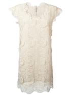 Ermanno Scervino - Embroidered Dress - Women - Silk/polyester - 48, Nude/neutrals, Silk/polyester