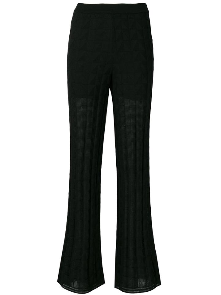 M Missoni Straight Trousers - Black