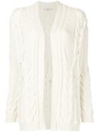 Max Mara - Cable-knit Cardigan - Women - Cotton/polyamide - S, Nude/neutrals, Cotton/polyamide