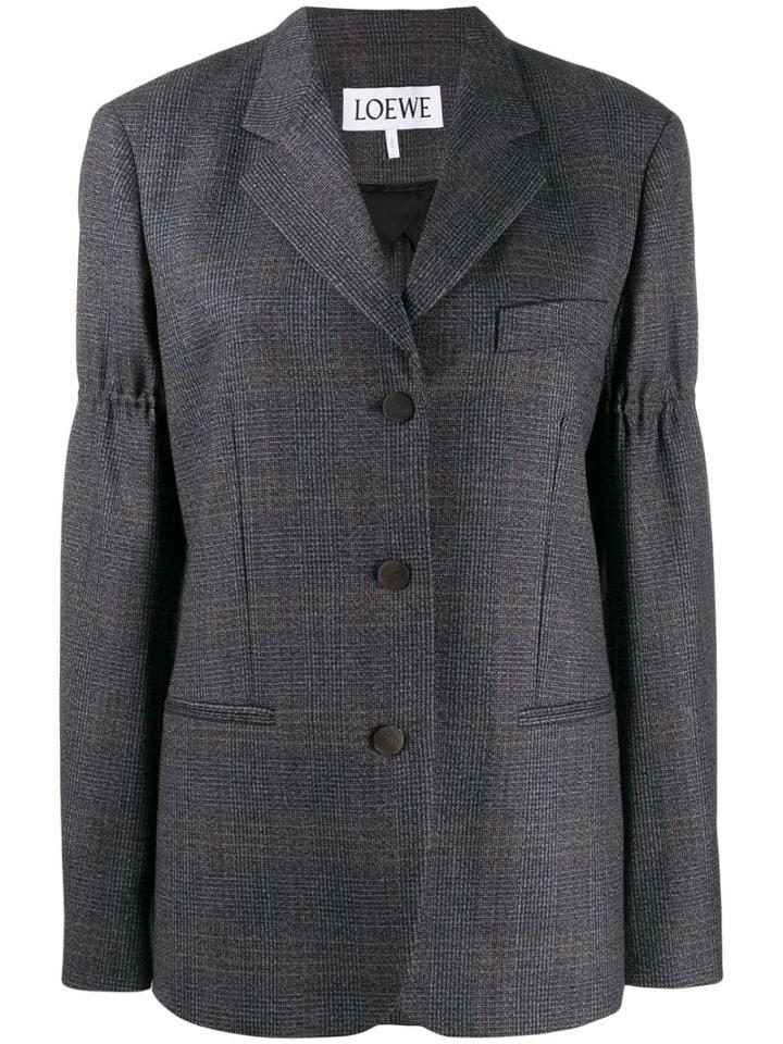 Loewe Prince Of Wales Check Blazer - Grey