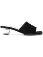 Nicole Saldaña Sculptural Heeled Mules - Black