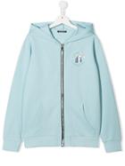 Balmain Kids Zip-up Hoodie - Blue