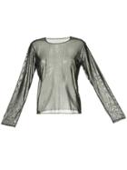 Tu Es Mon Trésor 'i'm Dying To See You' Mesh Top - Black