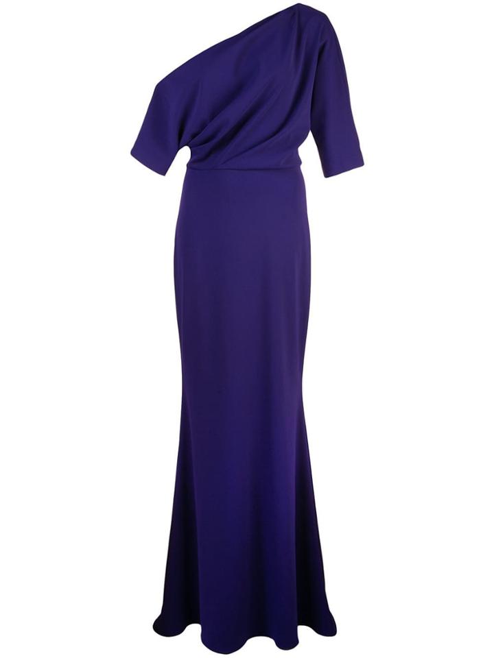 Badgley Mischka One Shoulder Gown - Purple