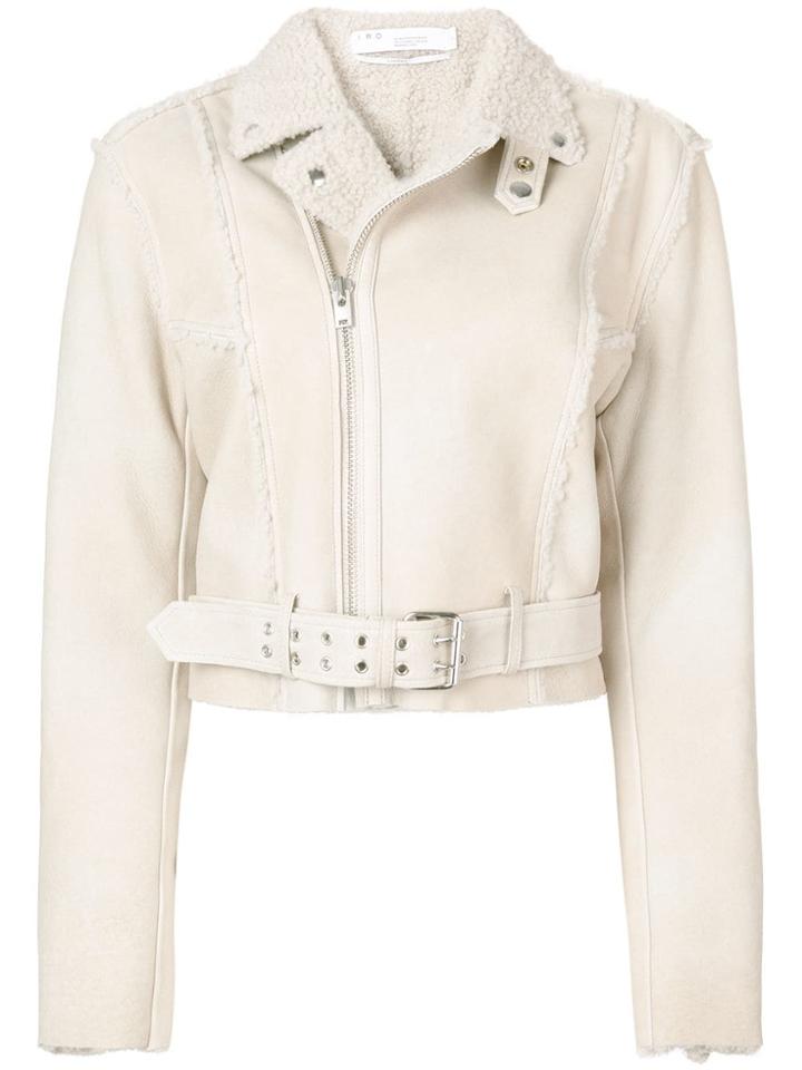 Iro Zipped Shearling Jacket - Nude & Neutrals