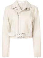 Iro Zipped Shearling Jacket - Nude & Neutrals