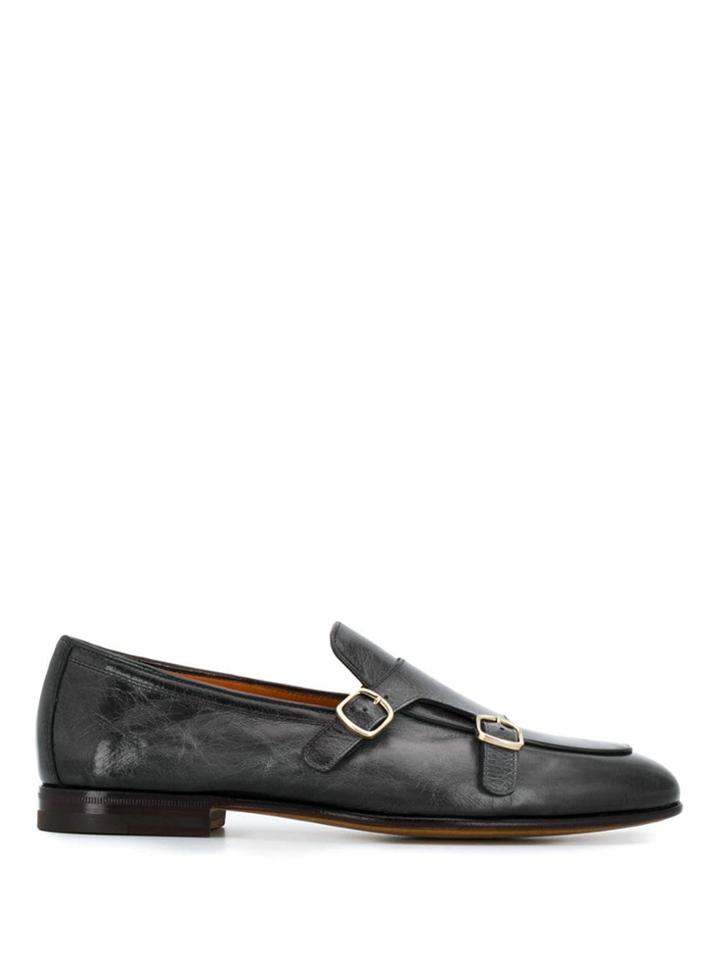 Santoni Monk Strap Loafers - Grey
