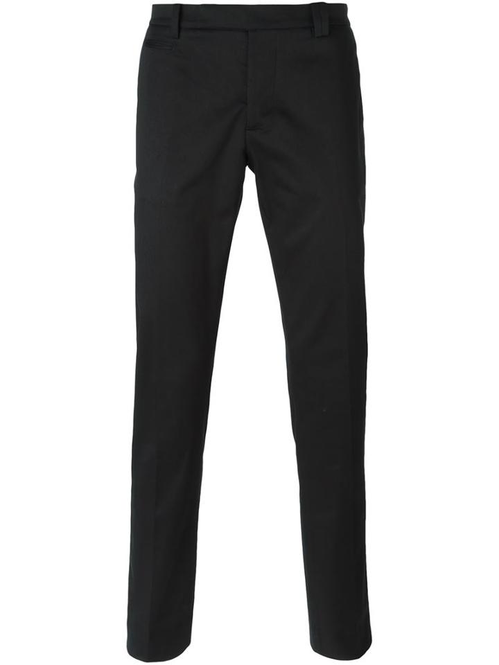 Fendi - Slim Fit Trousers - Men - Cotton/spandex/elastane - 54, Black, Cotton/spandex/elastane