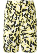 Marni - Graphic Print Shorts - Men - Cotton/polyamide - 44, Yellow/orange, Cotton/polyamide
