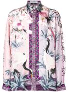 Versace Collection Floral Print Shirt - Pink & Purple