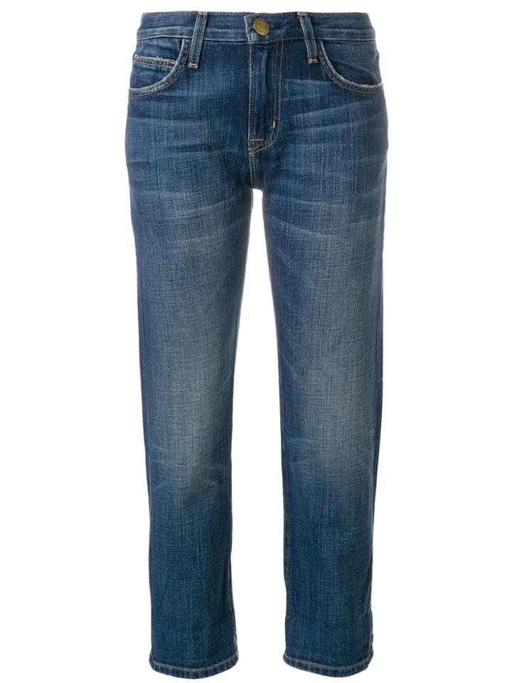 Current/elliott Cropped Boyfriend Jeans - Blue