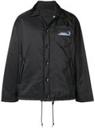 Prada Logo Patch Shirt Jacket - Black