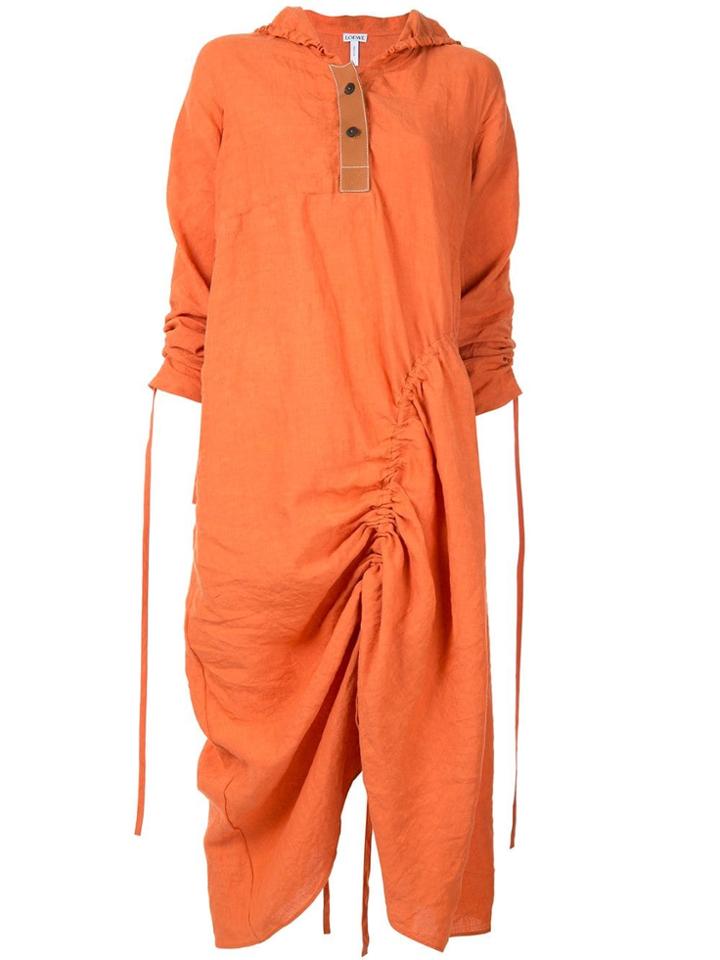 Loewe Hooded Midi Dress - Orange