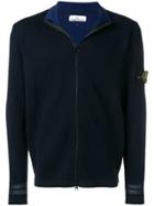 Stone Island Zip Front Sweatshirt - Blue