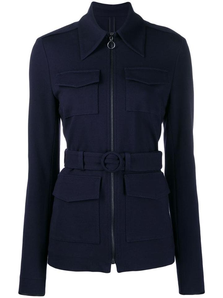 Victoria Victoria Beckham Belted Fitted Jacket - Blue